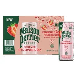 Maison Perrier Forever Strawberry Flavored Sparkling Water, 11.15 FL OZ Cans, 8 Count 330 ml