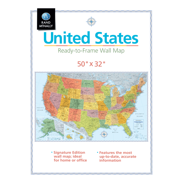 slide 1 of 1, Rand McNally Signature United States Wall Map, 1 ct