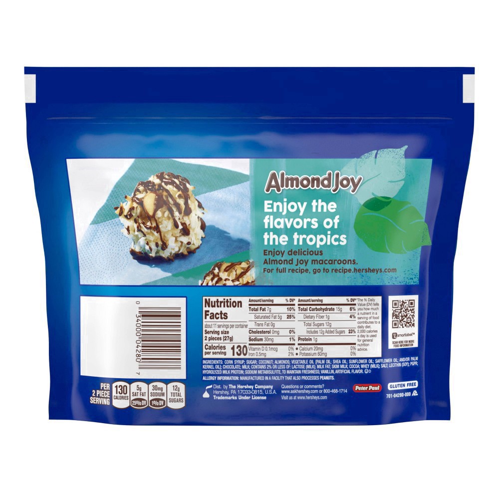 slide 2 of 34, ALMOND JOY Miniatures Coconut and Almond Chocolate Candy Share Pack, 10.2 oz, 10.2 oz