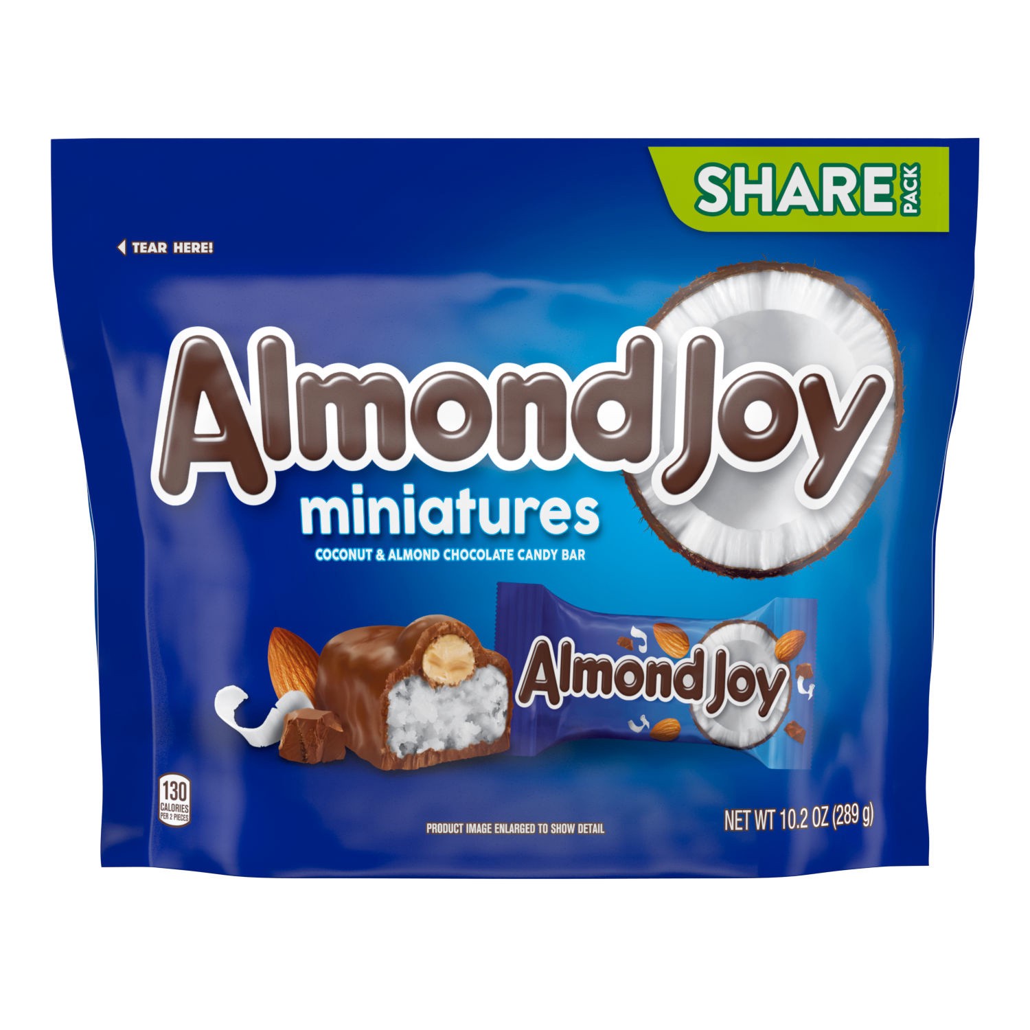 slide 1 of 34, ALMOND JOY Miniatures Coconut and Almond Chocolate Candy Share Pack, 10.2 oz, 10.2 oz