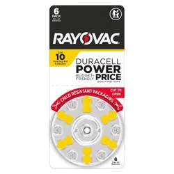 Rayovac Size 10 Hearing Aid Batteries