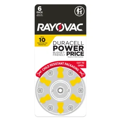 Rayovac Size 10 Hearing Aid Batteries