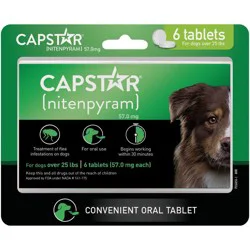 Capstar Flea Tabs Dog 25+LB 6CT