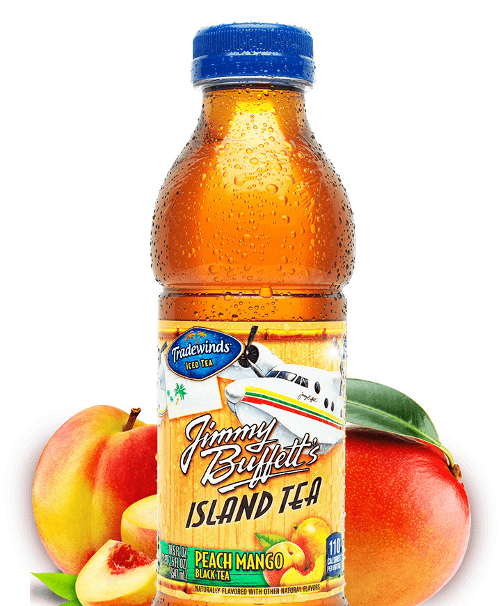 slide 1 of 1, Jimmy Buffett's Peach Mango Black Island Tea, 18.5 oz