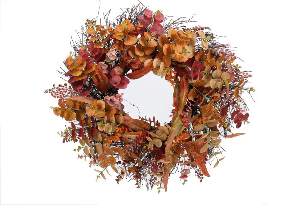 slide 1 of 1, Hd Designs Autumn Rattan Wreath, 26 in