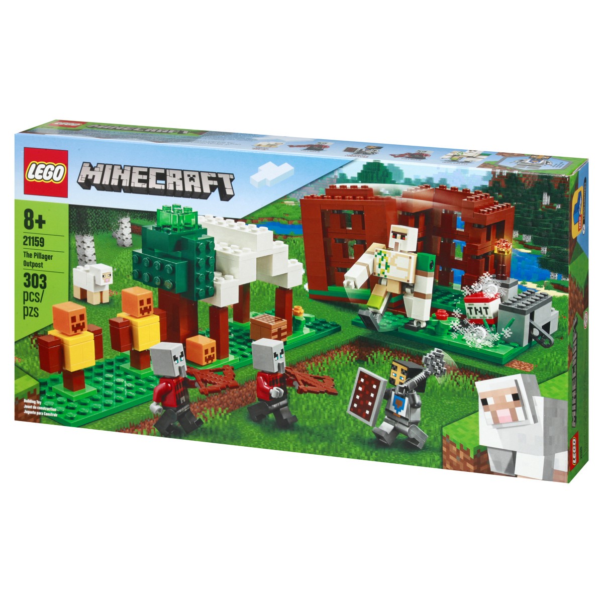 slide 5 of 9, LEGO Minecraft 8+ 303 Pieces The Pillager Outpost Building Toy 1 ea, 1 ct