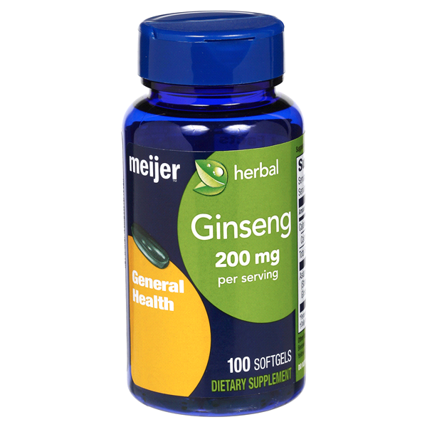 slide 1 of 3, Meijer Ginseng 200 MG Softgel, 100 ct