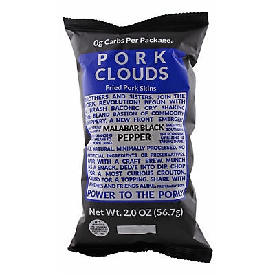 slide 1 of 1, Bacon's Heir Black Pepper Pork Clouds Fried Pork Skins, 2 oz