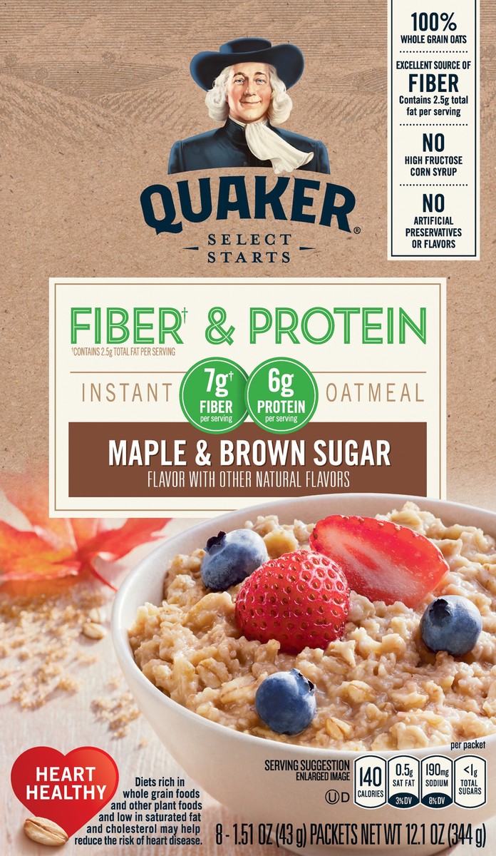 slide 3 of 5, Quaker Instant Oatmeal, 8 ct