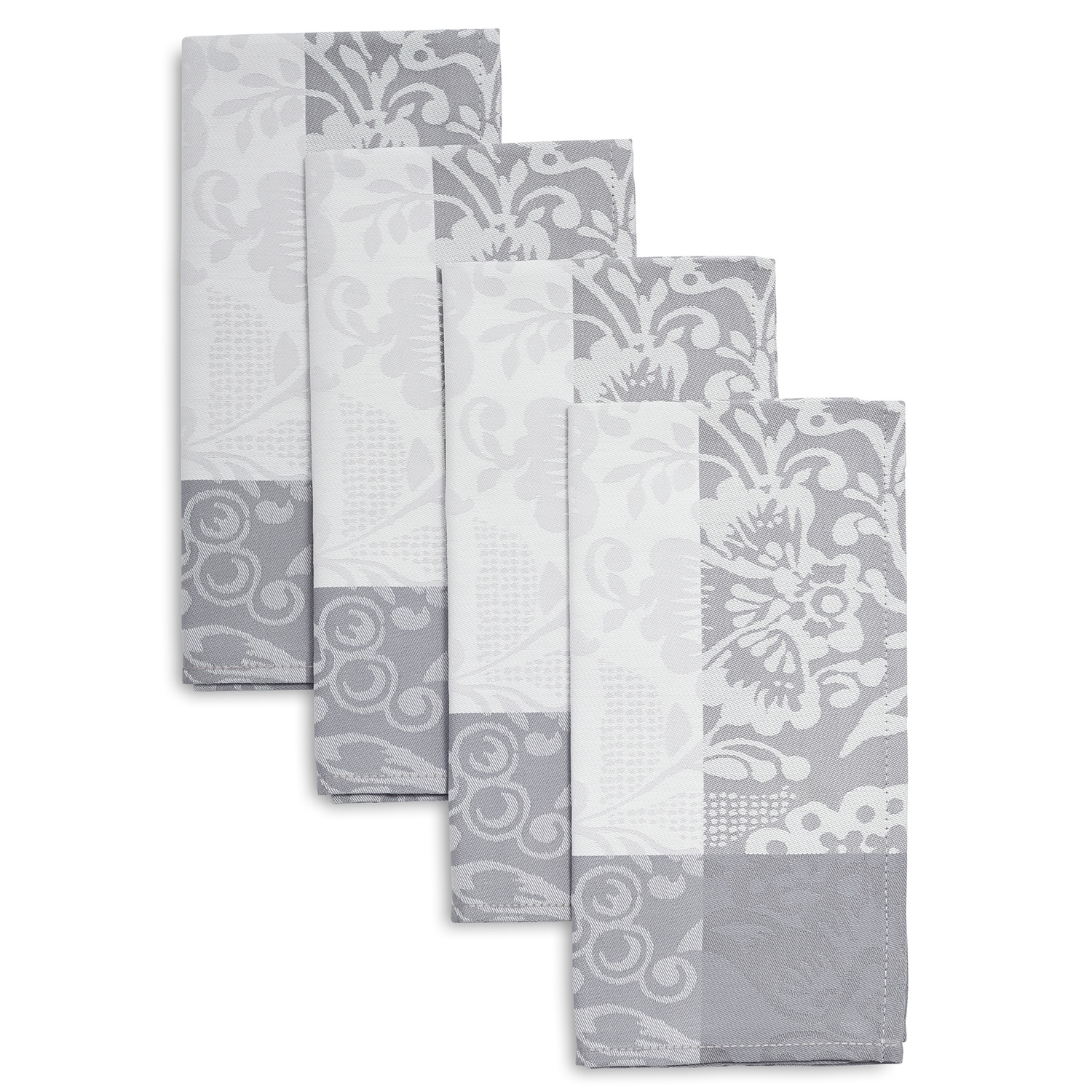 slide 1 of 1, Sur La Table Bella Grey Jacquard Napkins, 4 ct