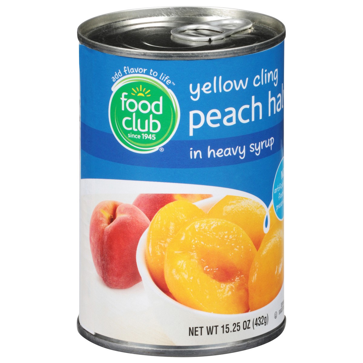 slide 13 of 16, Food Club Yellow Cling Peach Halves in Heavy Syrup 15.25 oz, 15.25 oz