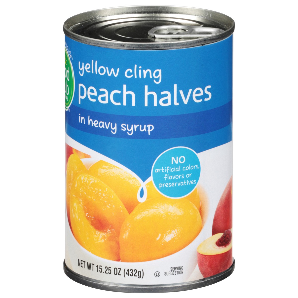 slide 14 of 16, Food Club Yellow Cling Peach Halves in Heavy Syrup 15.25 oz, 15.25 oz