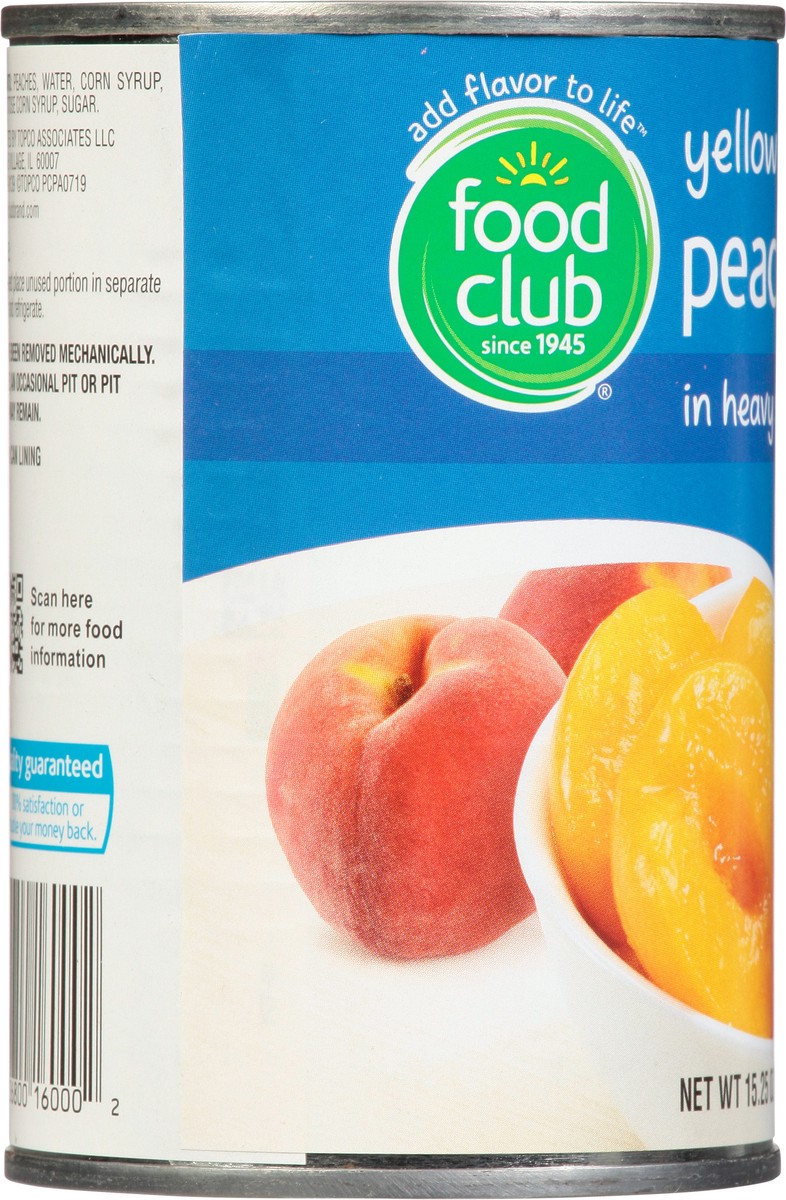 slide 16 of 16, Food Club Yellow Cling Peach Halves in Heavy Syrup 15.25 oz, 15.25 oz