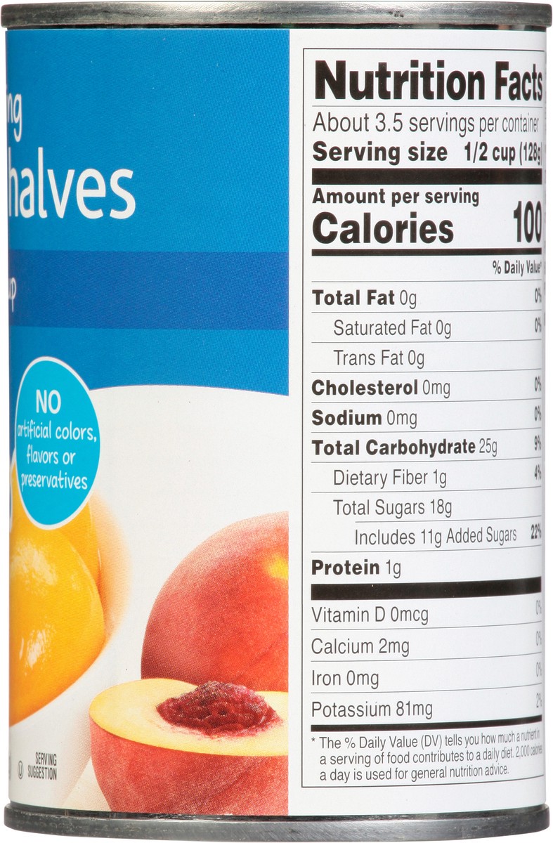 slide 6 of 16, Food Club Yellow Cling Peach Halves in Heavy Syrup 15.25 oz, 15.25 oz