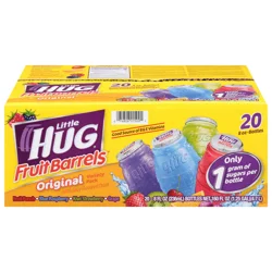 Little Hug Fruit Barrels, Original, Kids Drinks Variety Pack, 20 Count, 8 Fl Oz Bottles