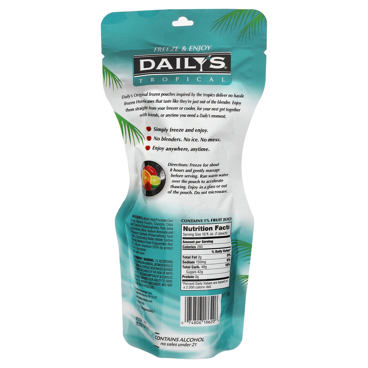 slide 2 of 2, Daily's Hurricane Frozen Cocktail 10 fl oz, 10 oz