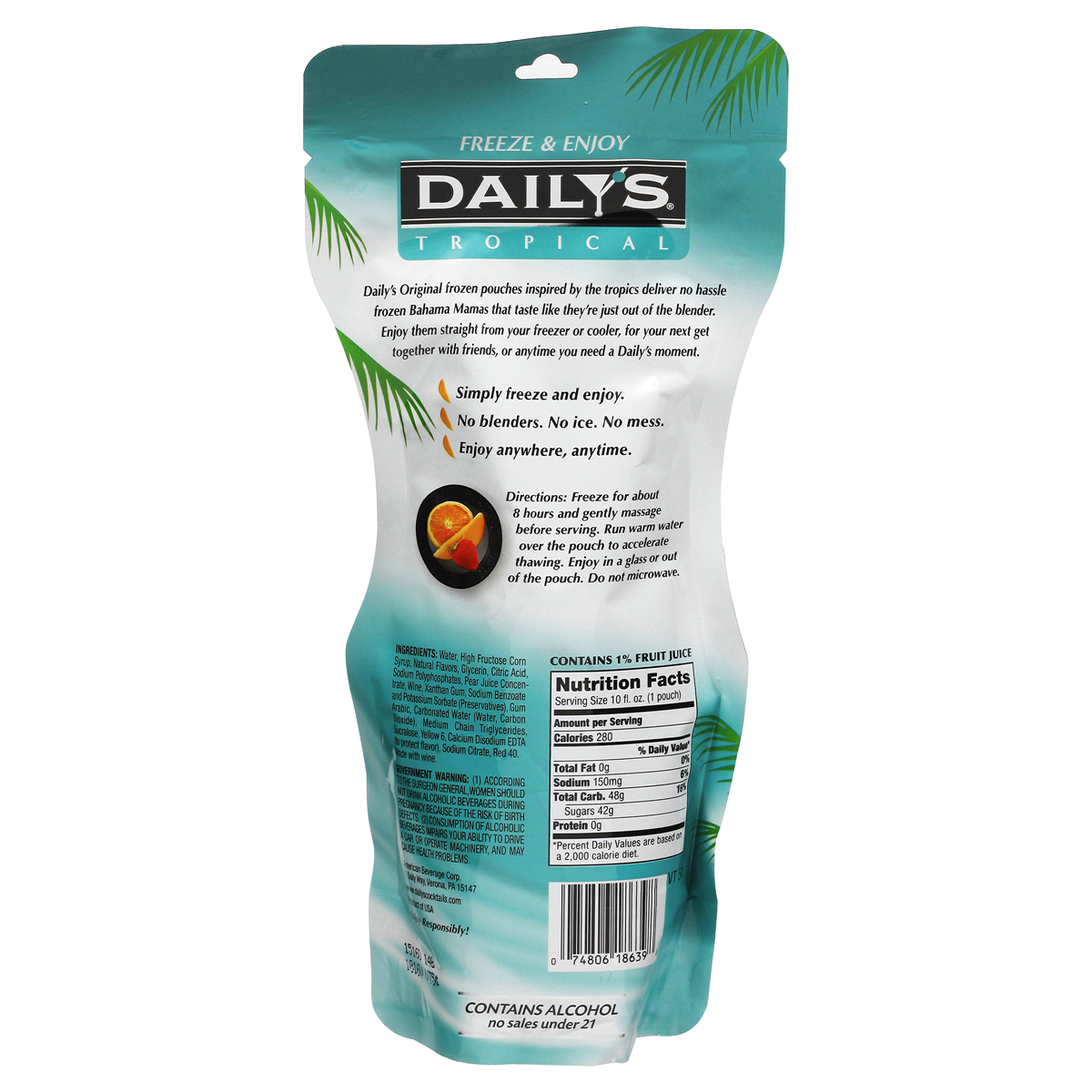 slide 2 of 2, Daily's Bahama Mama Ready to Drink Frozen Pouch 10 fl oz, 10 fl oz