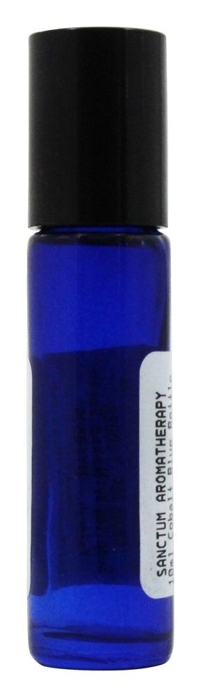 slide 1 of 1, Sanctum Aromatherapy Empty Blue Glass Bottle With Roll On Applicator, 10 ml