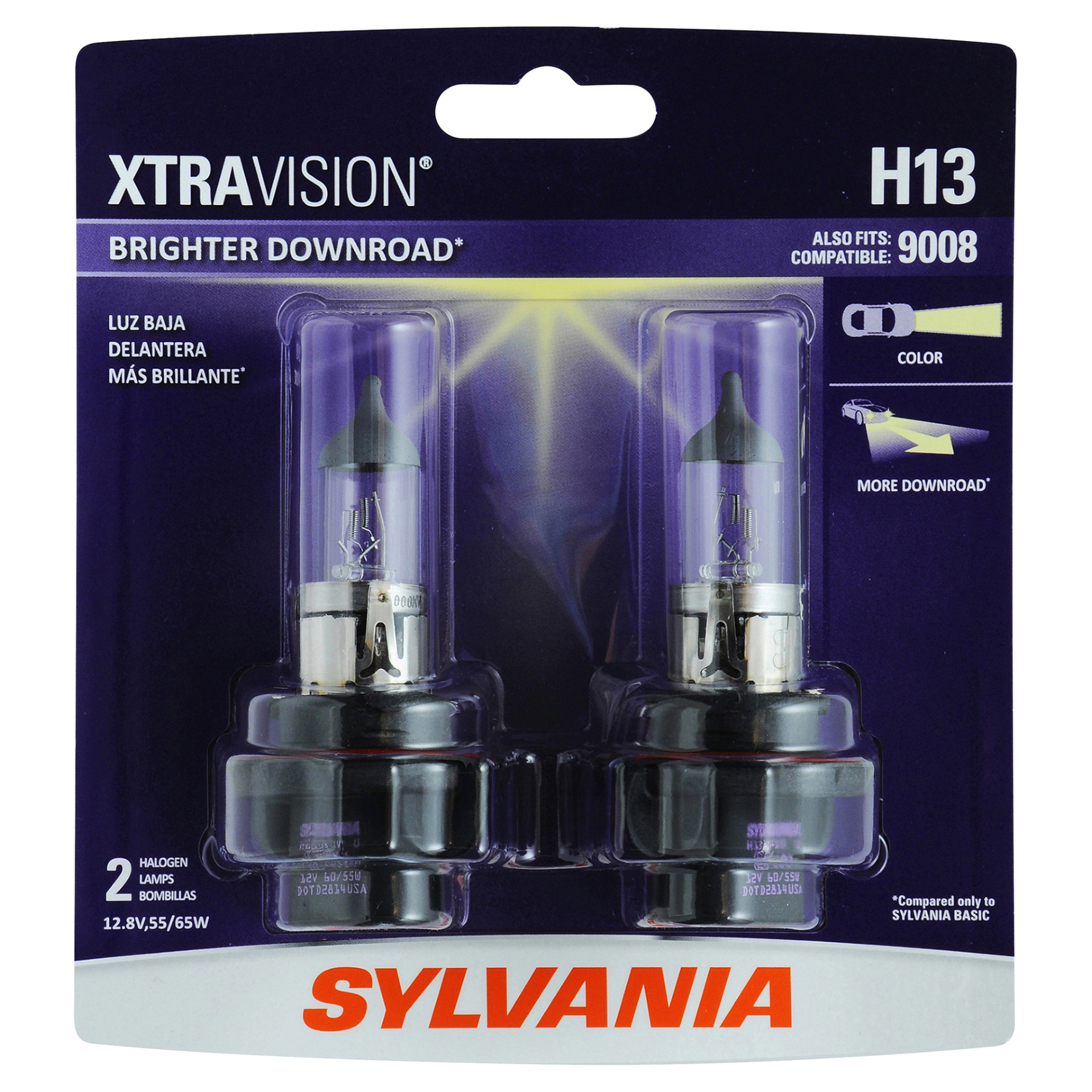 slide 1 of 6, Sylvania H13 XtraVision Headlight, 2 ct