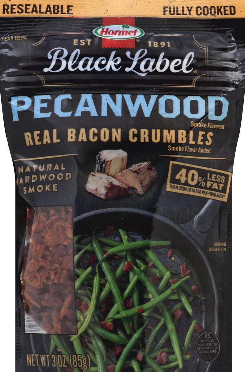 slide 5 of 6, Black Label Pecanwood Real Bacon Crumbles, 3 oz