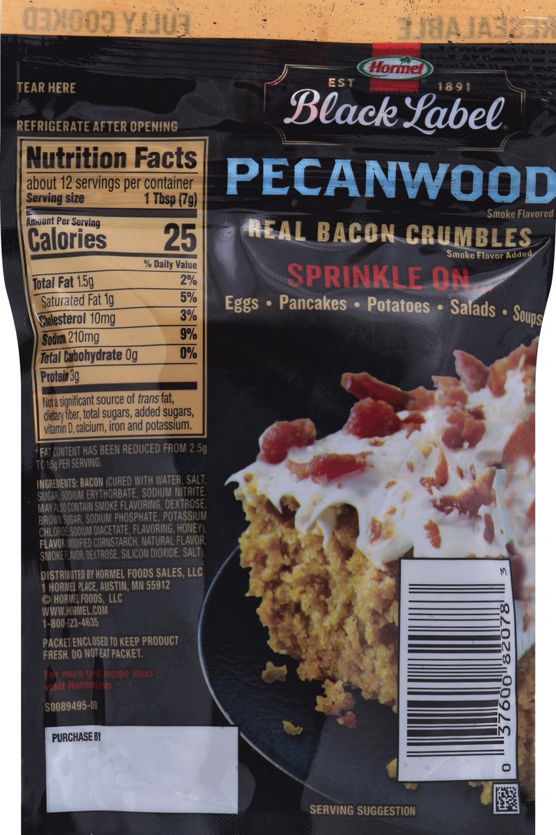 slide 6 of 6, Black Label Pecanwood Real Bacon Crumbles, 3 oz