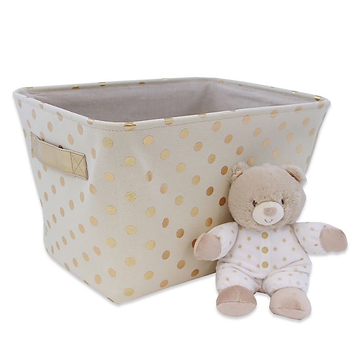 slide 2 of 3, Closet Complete Metallic Canvas Storage Bin - Gold, 1 ct