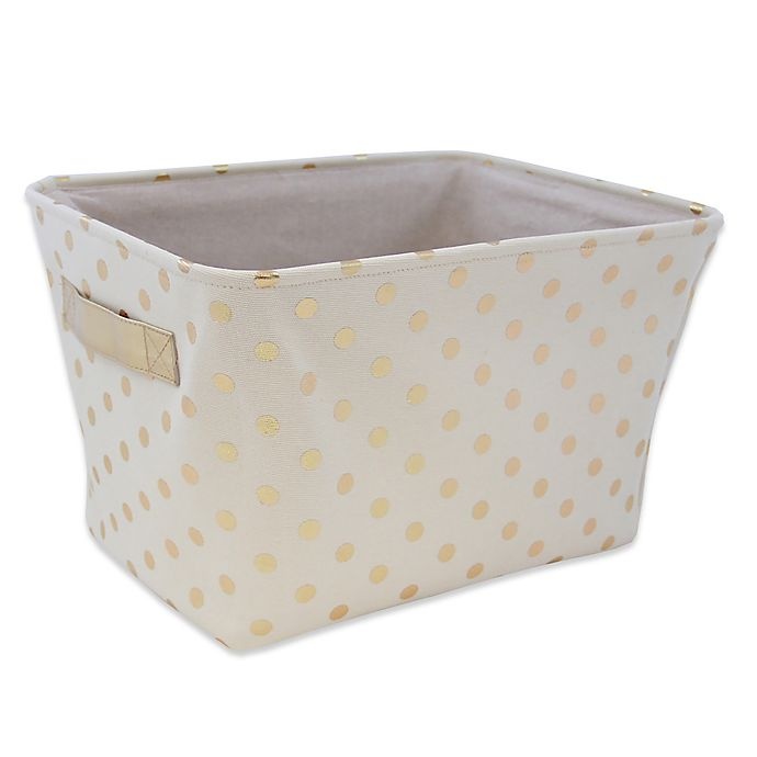 slide 1 of 3, Closet Complete Metallic Canvas Storage Bin - Gold, 1 ct