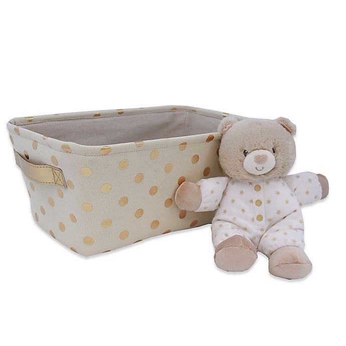 slide 2 of 3, Closet Complete Metallic Canvas Diaper Caddy - Gold, 1 ct