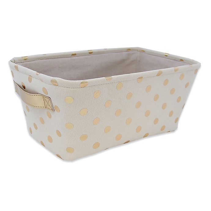 slide 1 of 3, Closet Complete Metallic Canvas Diaper Caddy - Gold, 1 ct