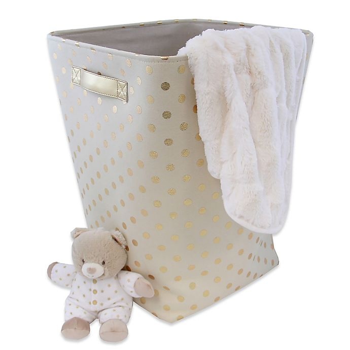 slide 2 of 3, Closet Complete Large Canvas Hamper - Metallic Gold, 1 ct