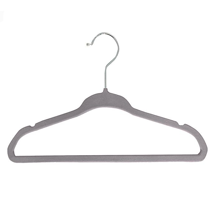 slide 2 of 3, Closet Complete Kids Velvet Hangers - Grey, 25 ct