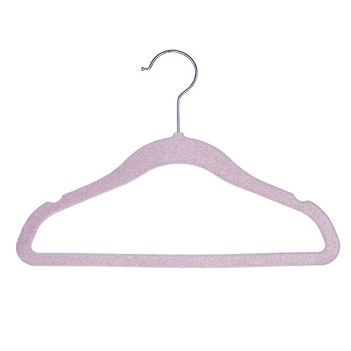 slide 2 of 4, Closet Complete Flocked Children's Hangers - Lavender, 10 ct