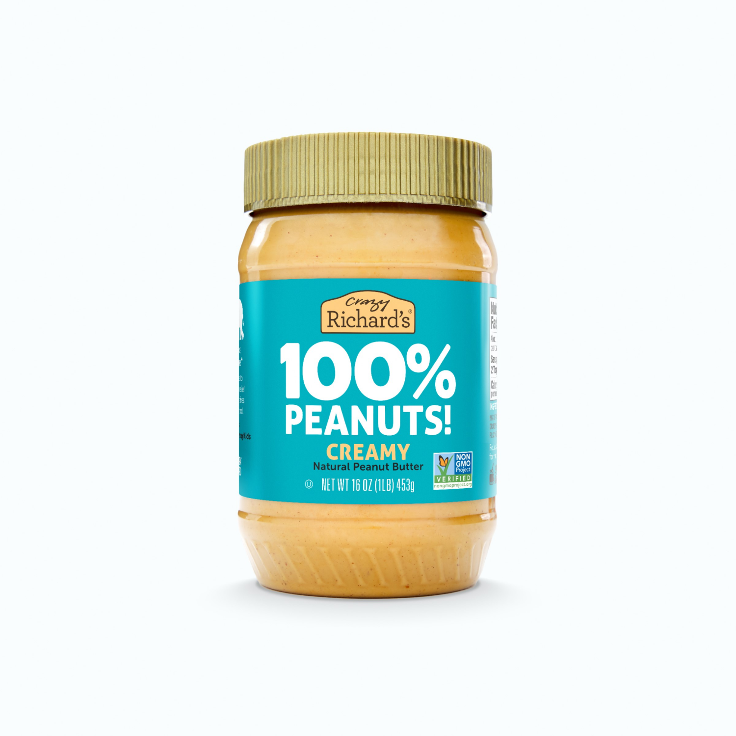 slide 1 of 1, Crazy Richard's Natural Creamy Peanut Butter, 16 oz