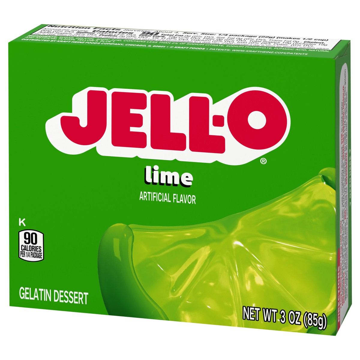 slide 5 of 9, Jell-O Lime Artificially Flavored Gelatin Dessert Mix, 3 oz Box, 3 oz