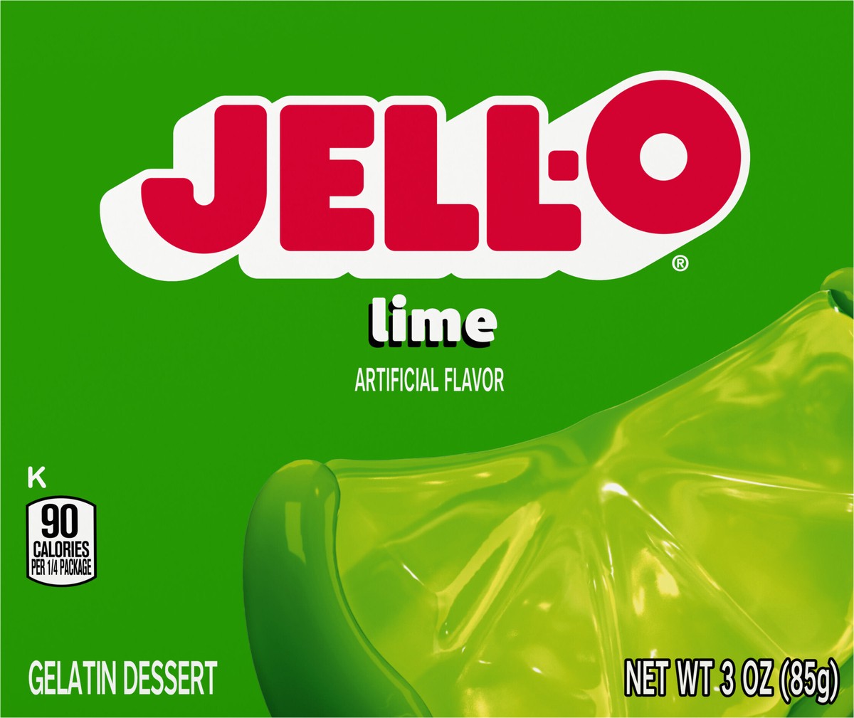 slide 9 of 9, Jell-O Lime Artificially Flavored Gelatin Dessert Mix, 3 oz Box, 3 oz