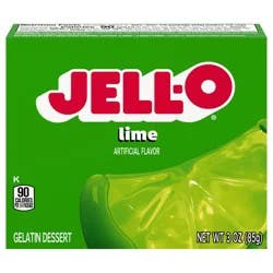 Jell-O Lime Artificially Flavored Gelatin Dessert Mix, 3 oz Box