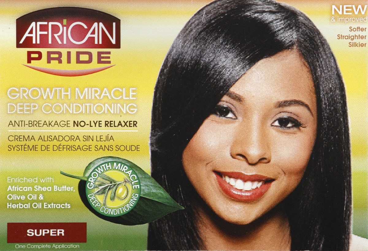 slide 2 of 4, African Pride Olive Miracle No Lye Conditioning Anti-Breakage Super Relaxer, 1 ct