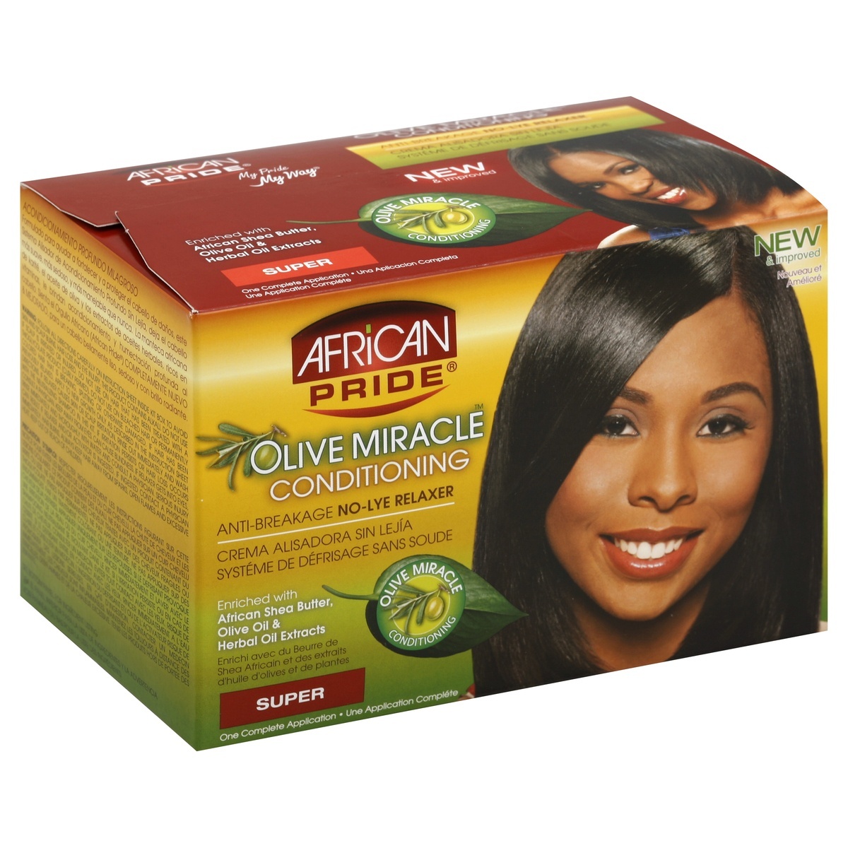 slide 1 of 1, African Pride Olive Miracle No Lye Conditioning Anti-Breakage Super Relaxer, 1 ct