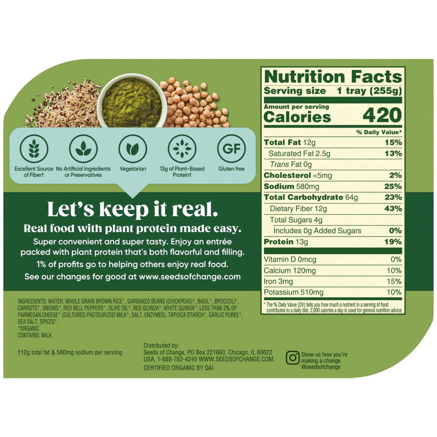 slide 2 of 4, SEEDS of CHANGE™ Protein Bowl Garden Pesto, 9 oz