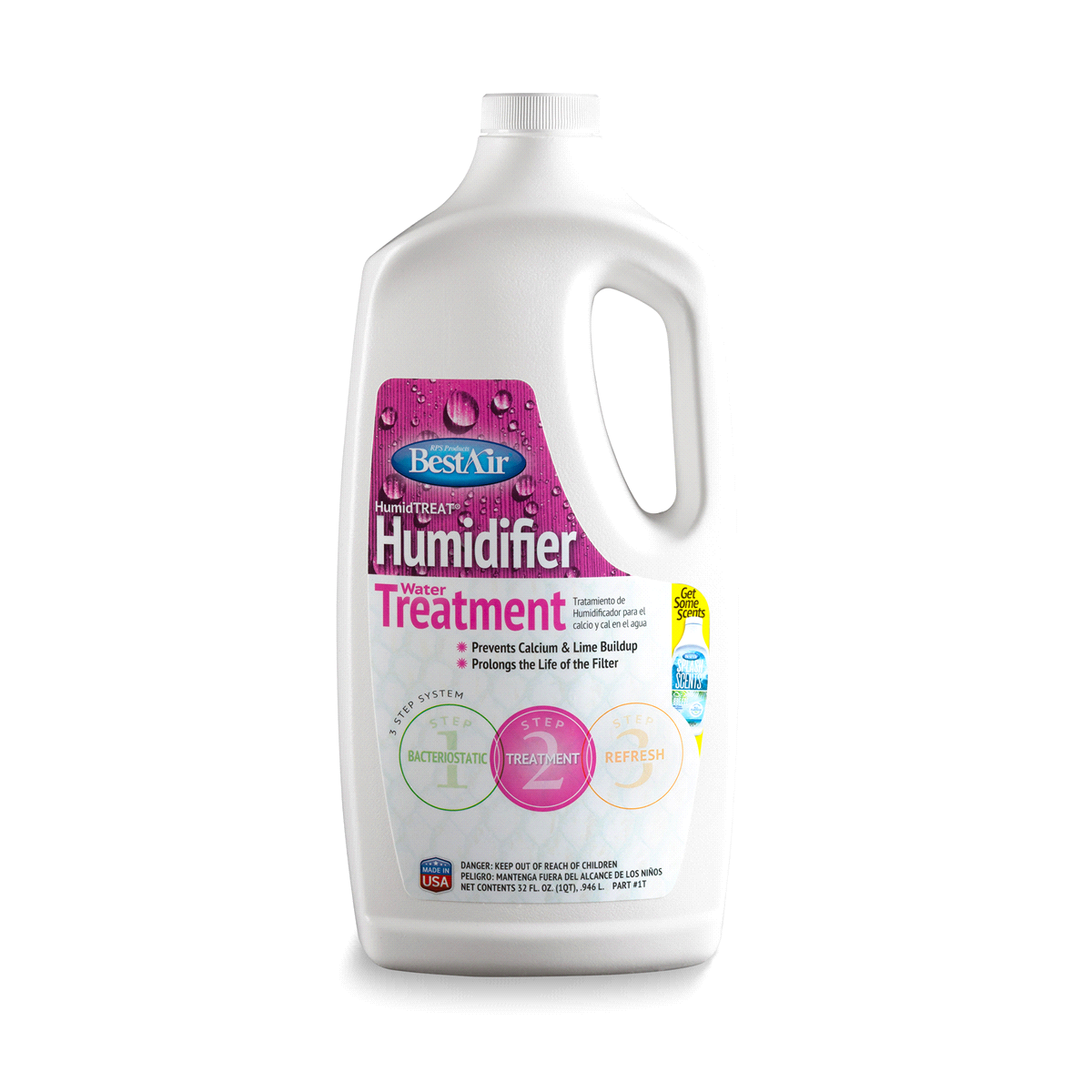 slide 1 of 5, BestAir HumidiTreat Humidifier Water Treatment, 32 oz