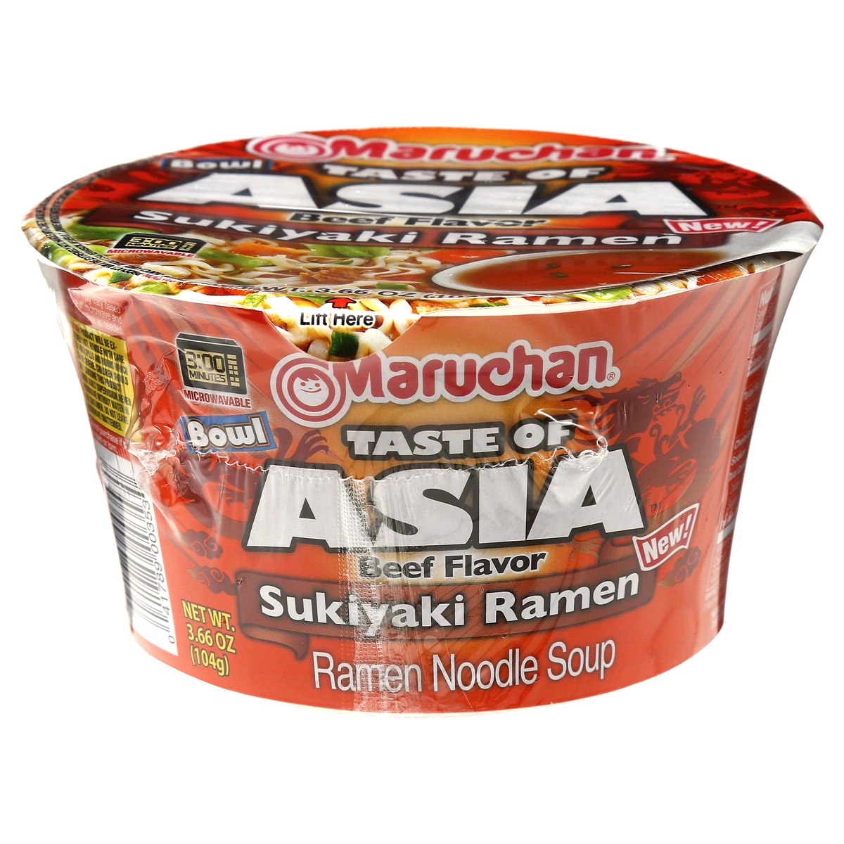 slide 1 of 7, Maruchan Taste of Asia Beef Sukiyaki Flavor Ramen Noodle Soup, 3.66 oz