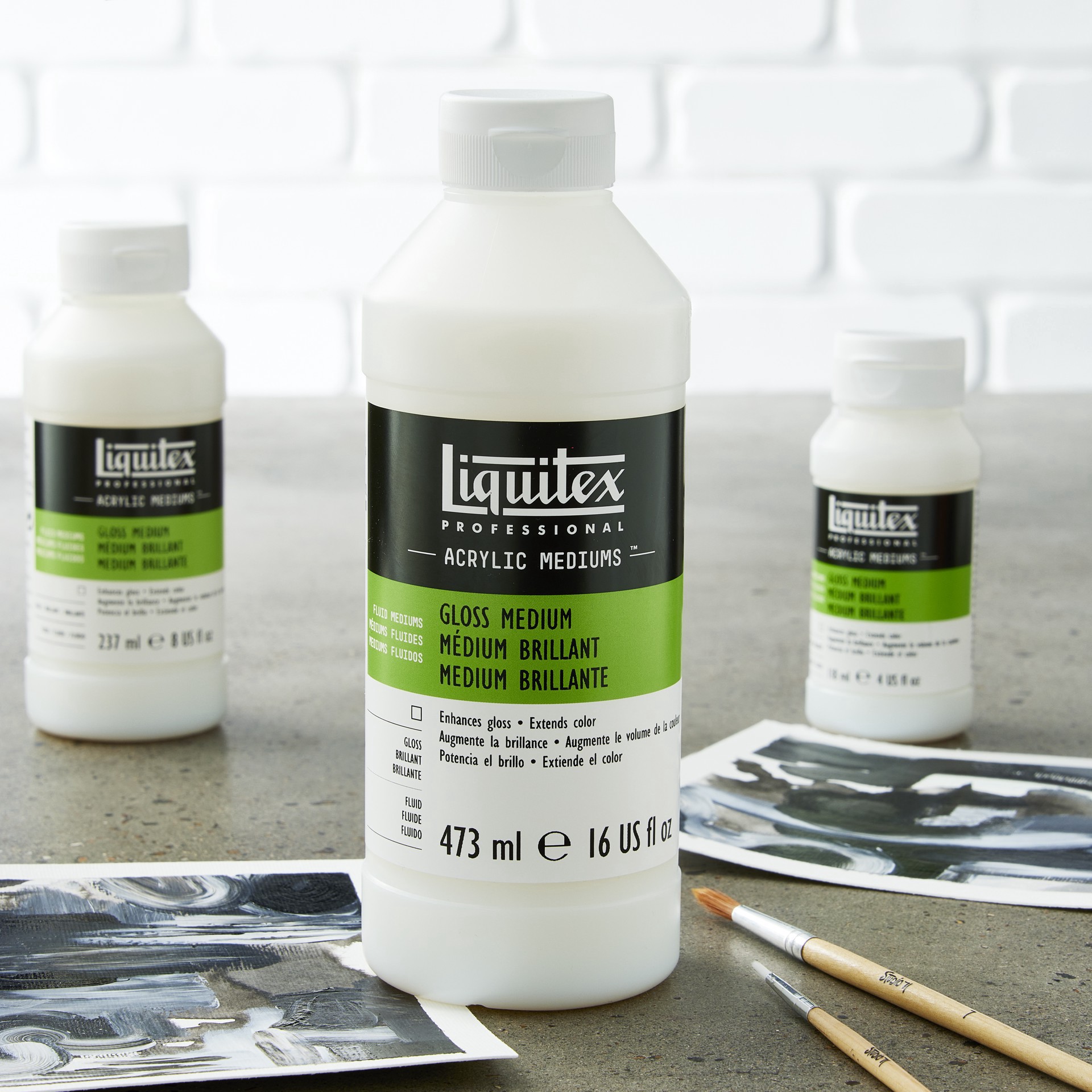 slide 4 of 5, Liquitex Gloss Medium, 16 fl oz