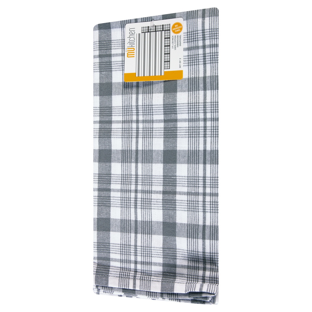 slide 3 of 9, MUkitchen 100% Cotton Farmhouse Stainless Dishtowel 1 ea, 1.0 ct