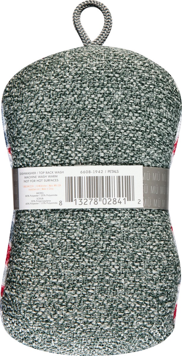 slide 5 of 9, MUkitchen Double Duty Petals Scrub Sponge 1 ea, 1.0 ct