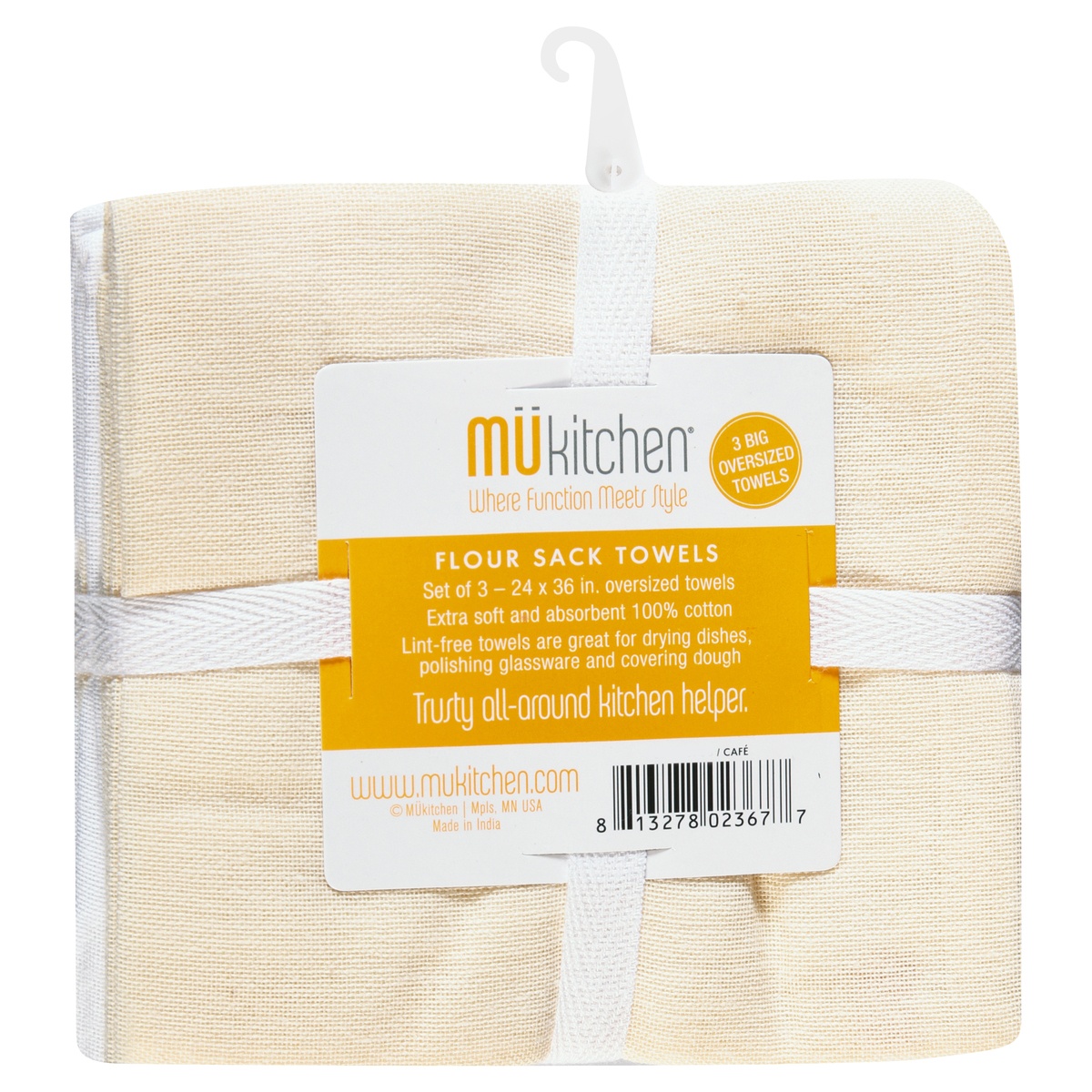 slide 8 of 9, MUkitchen Cafe Flour Sack Towels 3 ea, 3 ct
