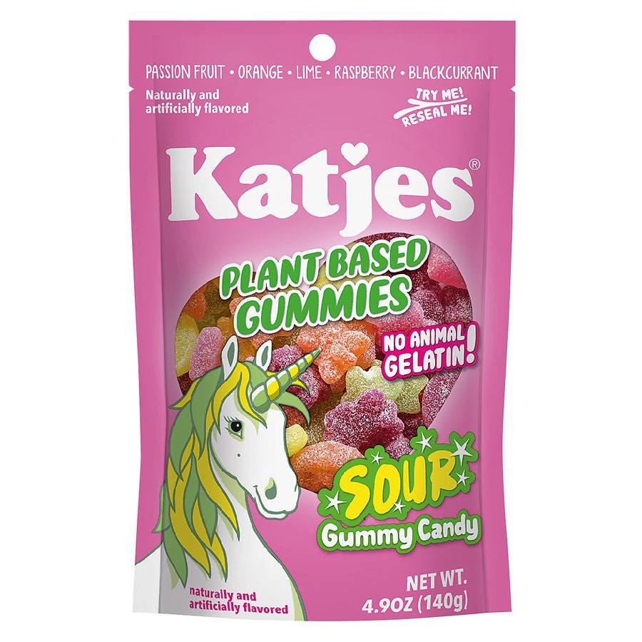 slide 1 of 6, Katjes Gummy Candy, Sour, 4.4 oz