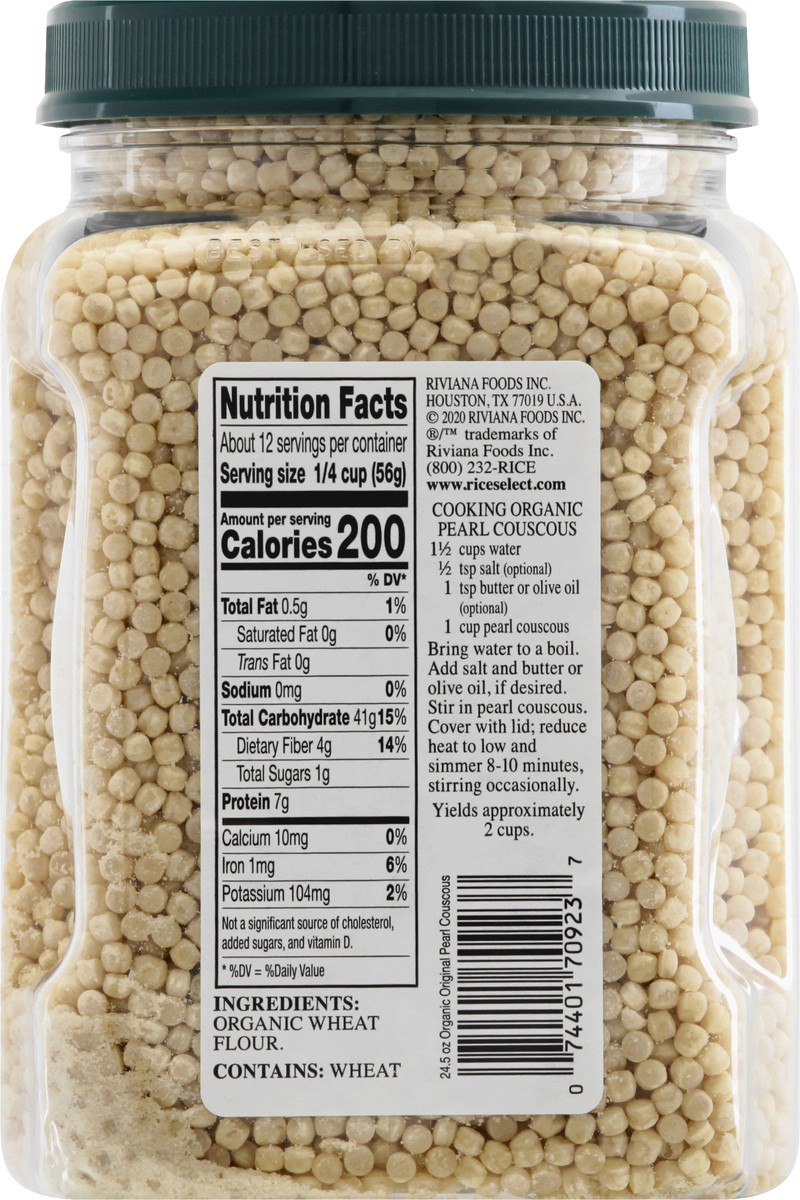 slide 3 of 10, RiceSelect Pearl Couscous, 24.5 oz