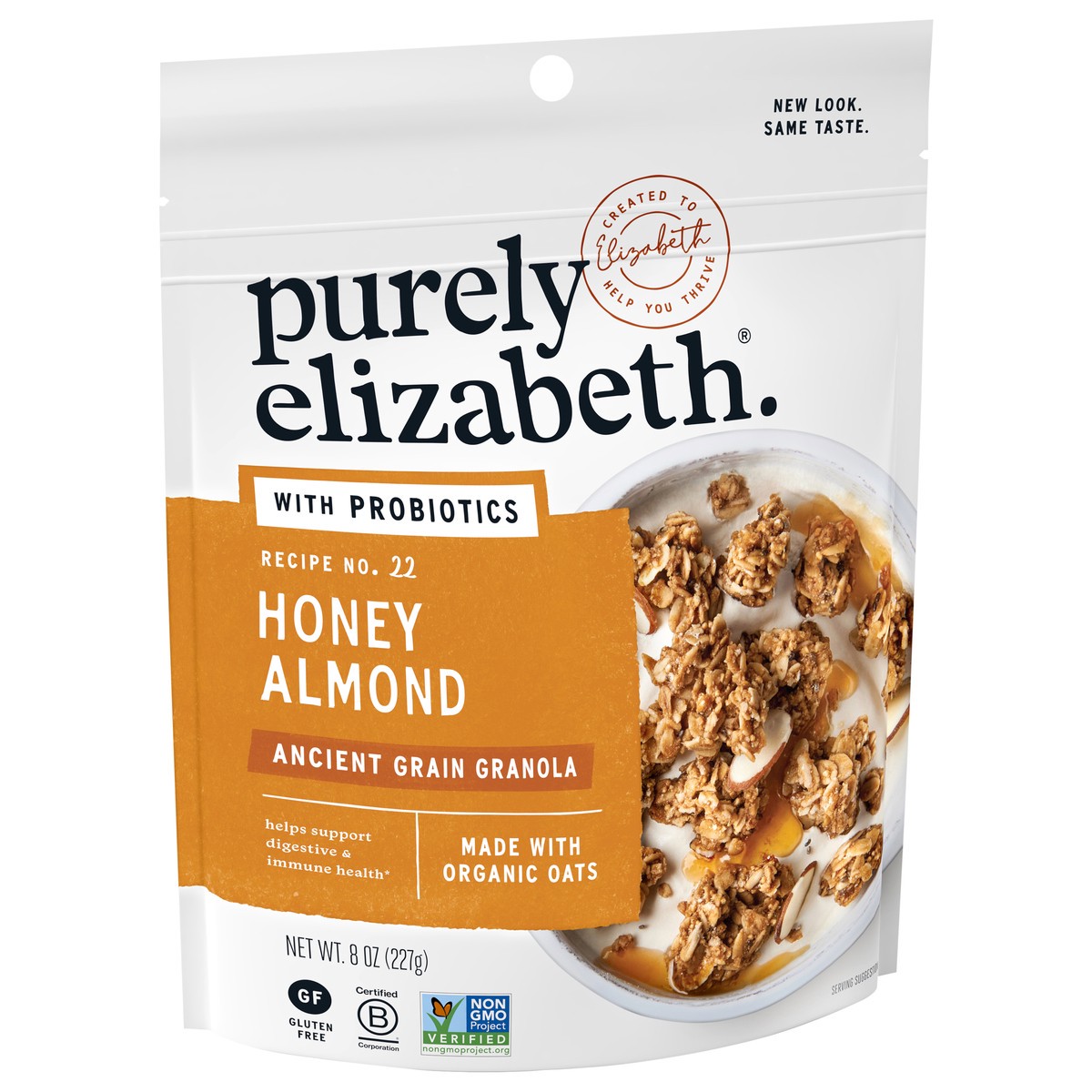 slide 4 of 9, Purely Elizabeth + Probiotics Honey Almond Ancient Grain Granola - 8 oz, 8 oz