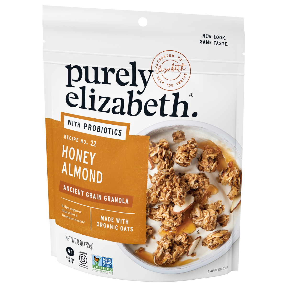 slide 6 of 9, Purely Elizabeth + Probiotics Honey Almond Ancient Grain Granola - 8 oz, 8 oz