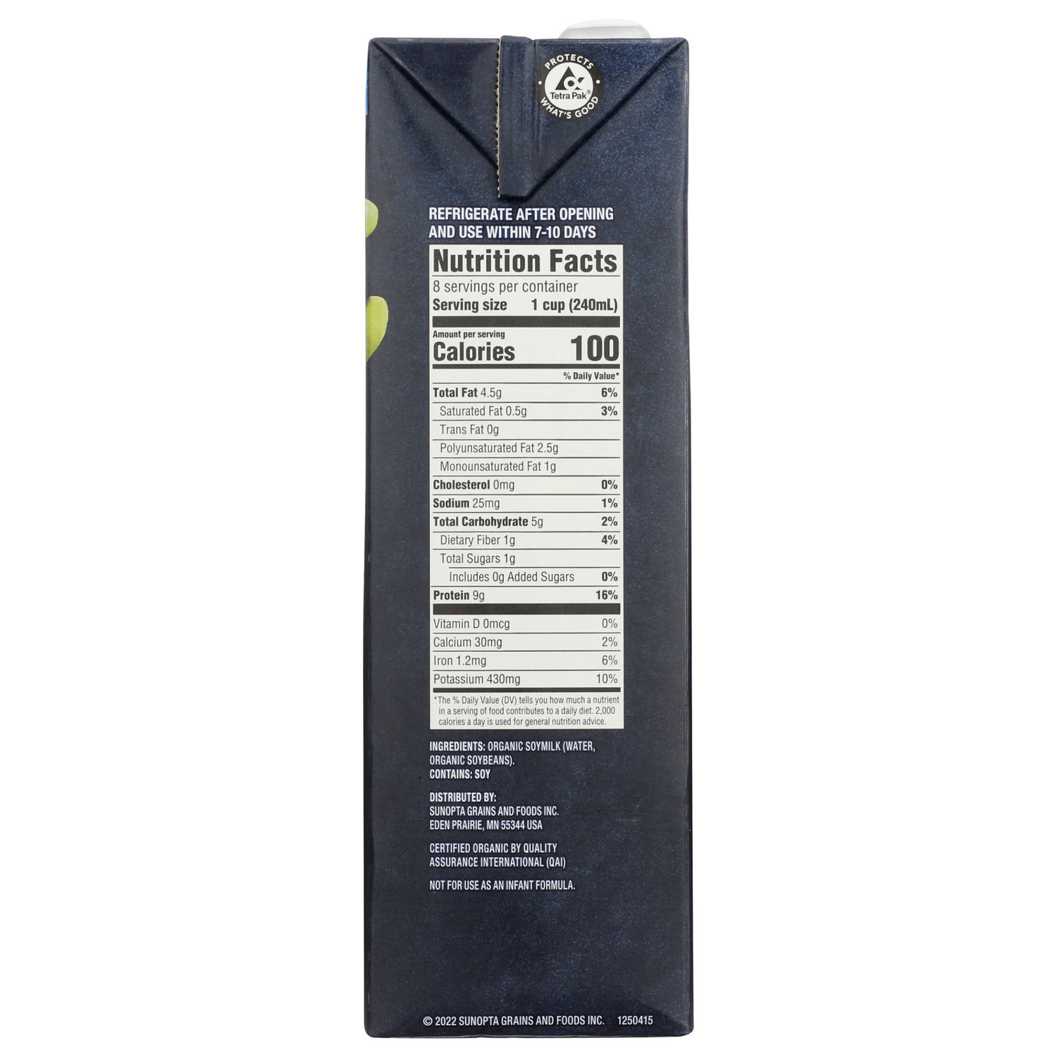 slide 2 of 4, West Life Plain Unsweetened Organic Soymilk Value Size 64 fl oz, 64 fl oz